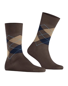 Мужские однотонные короткие носки на плоской подошве, один размер, коричневый Burlington