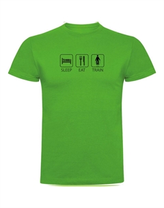 Футболка Sleep Eat And Train, зеленый Kruskis