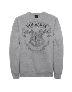 Мужской простой флисовый пуловер с рисунком герба Хогвартса Harry potter