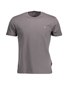 Серая хлопковая мужская футболка Napapijri