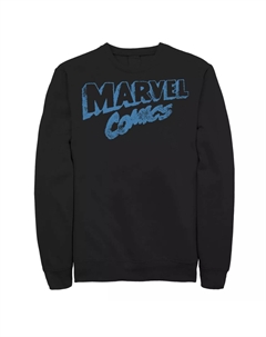 Мужской синий свитшот с логотипом в стиле ретро из комиксов Marvel Licensed character