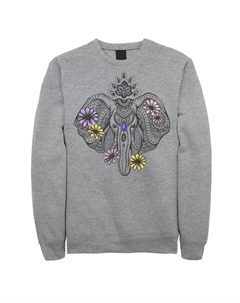 Мужской флисовый пуловер с цветочным принтом и рисунком головы слона Licensed character