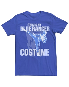 Мужская синяя футболка с костюмом Рейнджера на Хэллоуин Power Rangers Licensed character