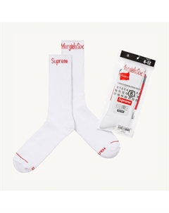 Носки x MM6 Maison Margiela x Hanes Crew, белый Supreme