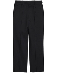 Брюки из смесового шелка, черный Prada