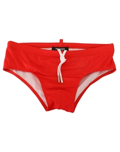 Плавки-шорты с принтом ICON красного цвета Dsquared2