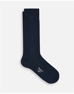Хлопковые носки в рубчик, темно-синий Hackett