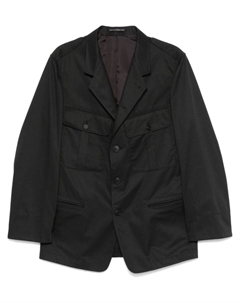 Твиловый пиджак со складками, черный Yohji yamamoto