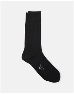 Хлопковые носки в рубчик, черный Hackett