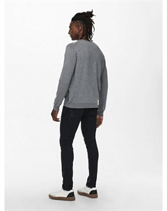 Пуловер, серый Only & sons