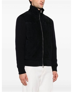 Замшевый бомбер, синий Brunello cucinelli