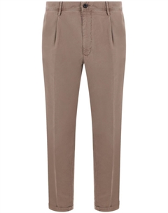 Зауженные брюки из габардина, серый Incotex