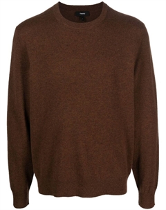 Джемпер с круглым вырезом, коричневый Theory