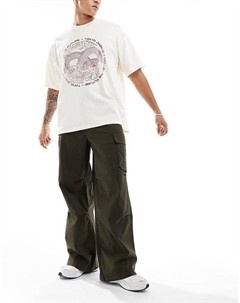 Супермешковатые брюки карго цвета хаки DESIGN Asos