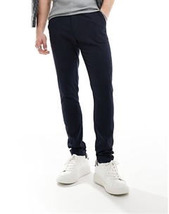Новые темно-синие брюки скинни DESIGN Asos