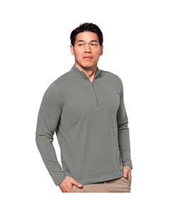 Мужской пуловер с молнией без четверти Peak, серый Antigua