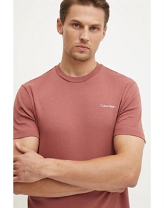 Хлопковая футболка, розовый Calvin klein