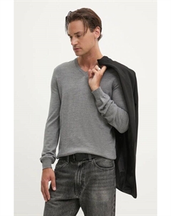 Шерстяной свитер, серый Hugo