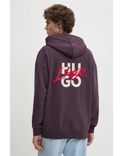 Хлопковая толстовка, фиолетовый Hugo