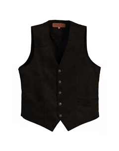 Мужской жилет из искусственной замши на 5 пуговицах, черный Gioberti