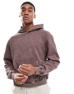 Объемное бордовое худи свободного кроя DESIGN Asos