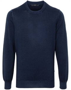 Свитер с вышитым логотипом, синий Fay