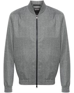 Шерстяная куртка-бомбер, серый Zegna