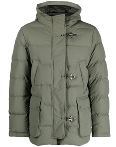 Пуховик с капюшоном, зеленый Fay