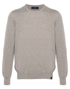 Свитер из натуральной шерсти с круглым вырезом, нейтральный цвет Fay