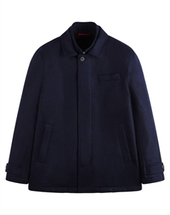 Пальто из натуральной шерсти с логотипом, синий Fay