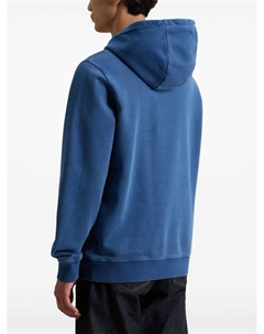 Хлопковая толстовка с капюшоном и вышитым логотипом, синий Woolrich