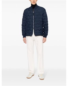 Стеганая куртка-бомбер на молнии, синий Michael kors