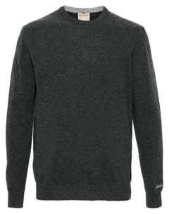 Шерстяной свитер с круглым вырезом, серый Woolrich