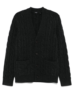 Кардиган фактурной вязки, серый Theory