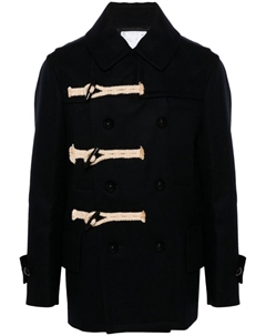 Шерстяной дафлкот, синий Sacai