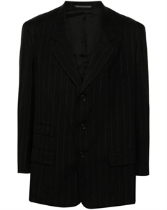 Пиджак в тонкую полоску, черный Yohji yamamoto
