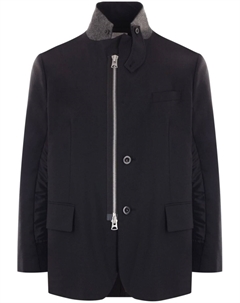 Блейзер с высоким воротом и застежкой-молнией, черный Sacai