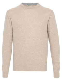 Шерстяной свитер с круглым вырезом, нейтральный цвет Woolrich