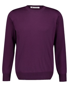 Джемпер с круглым вырезом, фиолетовый Brunello cucinelli