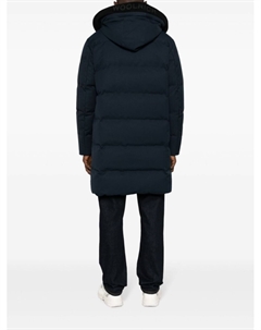 Пуховик с капюшоном, синий Woolrich