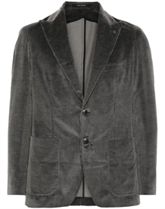 Однобортный вельветовый пиджак, серый Tagliatore