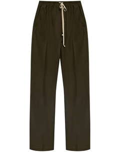 Брюки прямого покроя длиной до пола, зеленый Rick owens