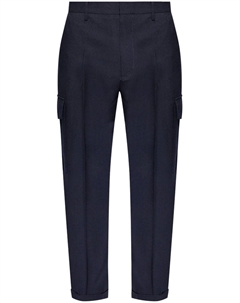 Узкие шерстяные брюки карго, синий Paul smith