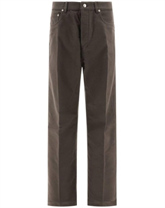 Прямые хлопковые брюки, серый Rick owens