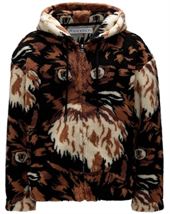 Флисовая куртка с графичным принтом, коричневый Jw anderson