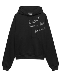 Худи с кулиской и вышивкой, черный Msgm