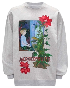 Толстовка с круглым вырезом и графическим принтом, серый Jw anderson