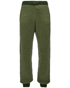 Трикотажные брюки из смесовой шерсти, зеленый Jw anderson