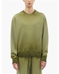 Хлопковая толстовка с вышитым логотипом, зеленый Msgm