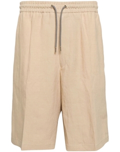 Льняные шорты с завязками на талии, коричневый Paul smith